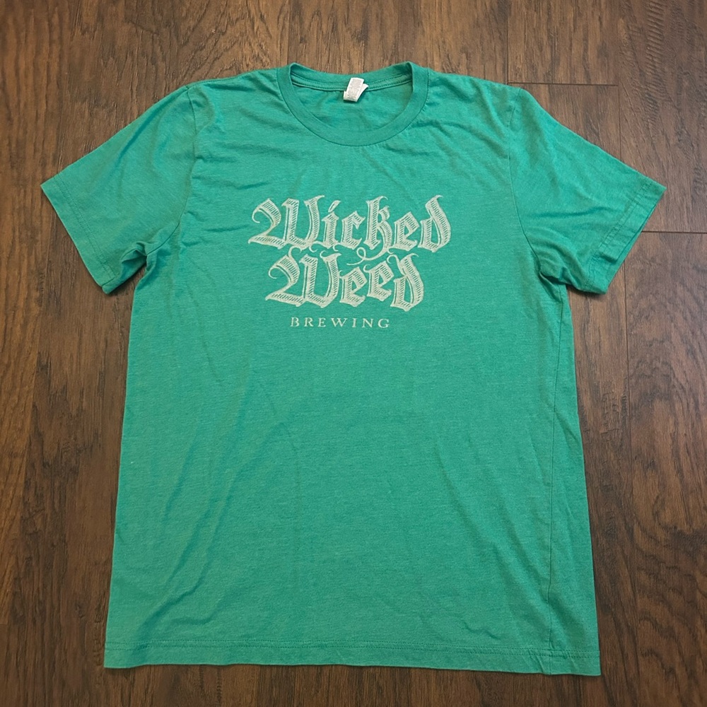 Men’s Super Soft Green Wicked Weed Brewing t-shirt
